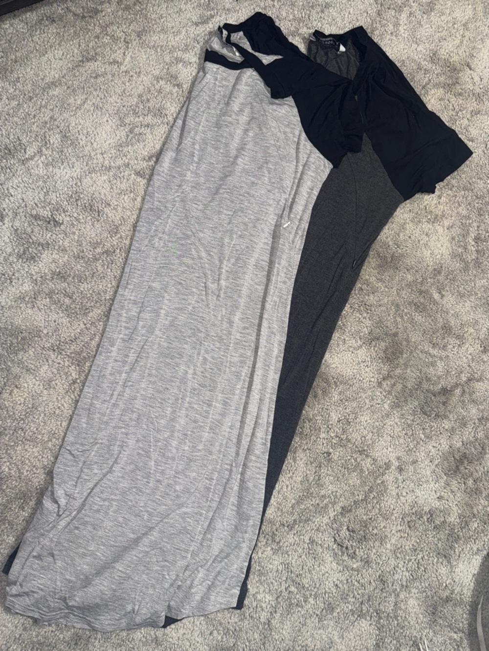 Nursing Gowns - Gray & Black